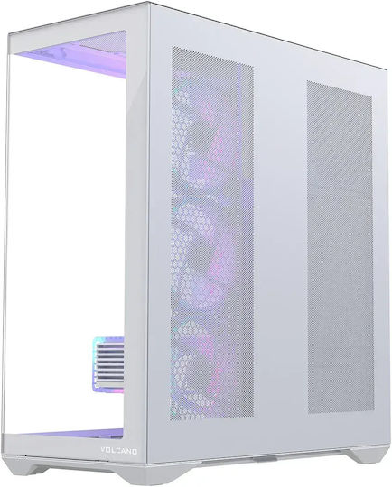 Modecom Volcano SPACE XL Gaming Full Tower Κουτί Υπολογιστή με Πλαϊνό Παράθυρο και ARGB Φωτισμό Λευκό
