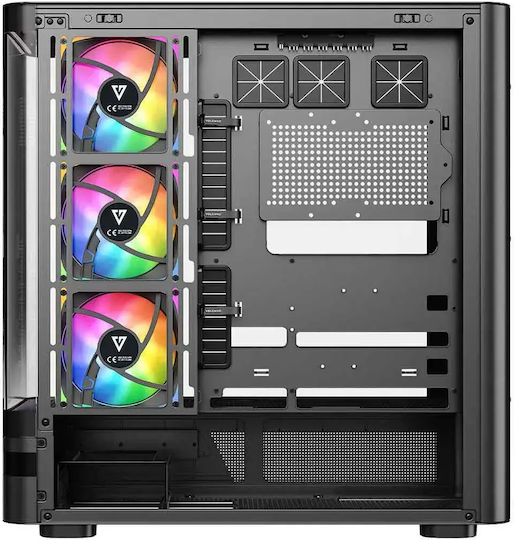 Modecom Volcano AQ200 Gaming Midi Tower Computer Case with Side Window Black