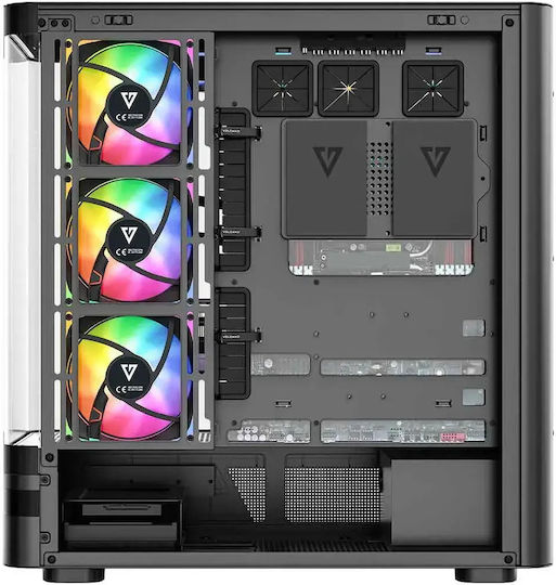 Modecom Volcano AQ200 Gaming Midi Tower Computer Case with Side Window Black