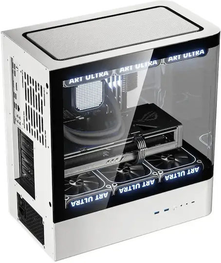 Darkflash HM1 Gaming Midi-Turm Computergehäuse mit Seitenfenster Schwarz