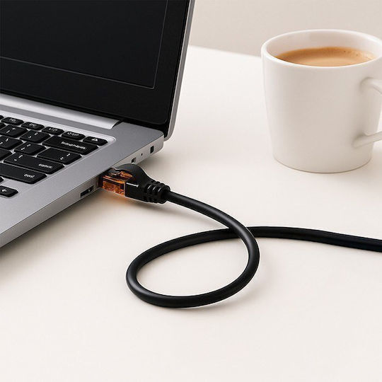 Qoltec U/UTP Cat.6 Gigabit Network Cable Ethernet 15m Black