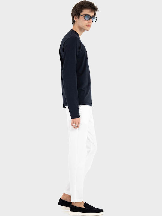 Long Sleeve Blue Blouse