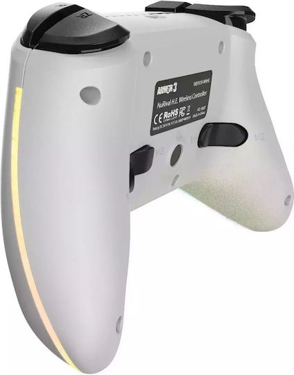 Hyperkin Armor3 NuRival Безжичен Геймпад с Хол Ефект Стикове за Switch Бял