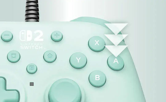 Hori Horipad Turbo Жичен за Switch 2 Cozy Зелен