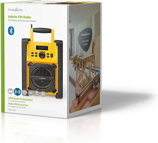 Nedis RDFM3100YW Φορητό Ραδιόφωνο Μπαταρίας με Bluetooth Κίτρινο