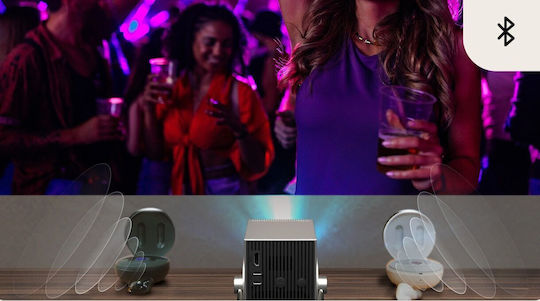 LG CineBeam PU600U Преносим (Мини) Проектор DLP 4K Ultra HD Лазерен с Wi-Fi (Вграден) и Вградени Говорители PU600U.AEU