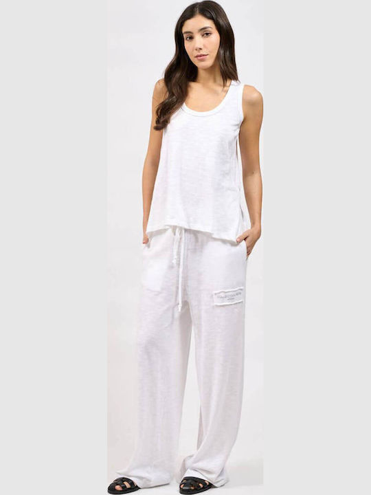 Collectiva Noir Women's Cotton Blouse Aura White