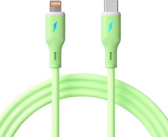 Usb Type C Lightning Cable 1m Ak-usb-73 30w Silicone Green