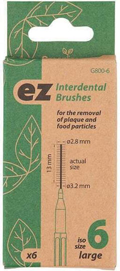 Premium Plus Interdental Brushes with Handle Large 6 Pieces