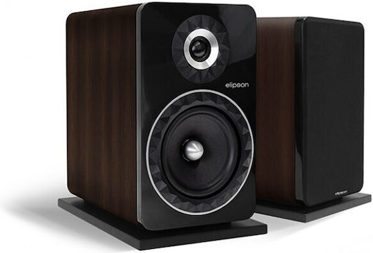 Elipson Prestige Facet 8B Paar Hi-Fi Lautsprecher Buch selbst 85W 2 Anzahl von Fahrern B23xT34.7xH36.1cm. Walnuss