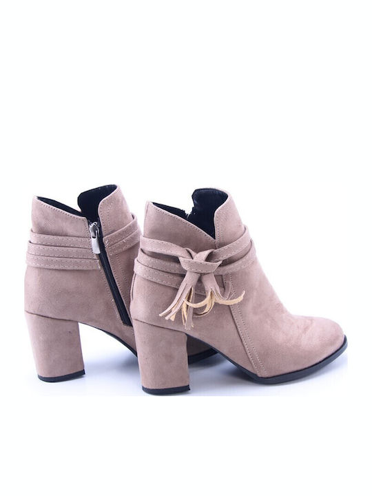 Wildleder Damen Stiefeletten Vizón