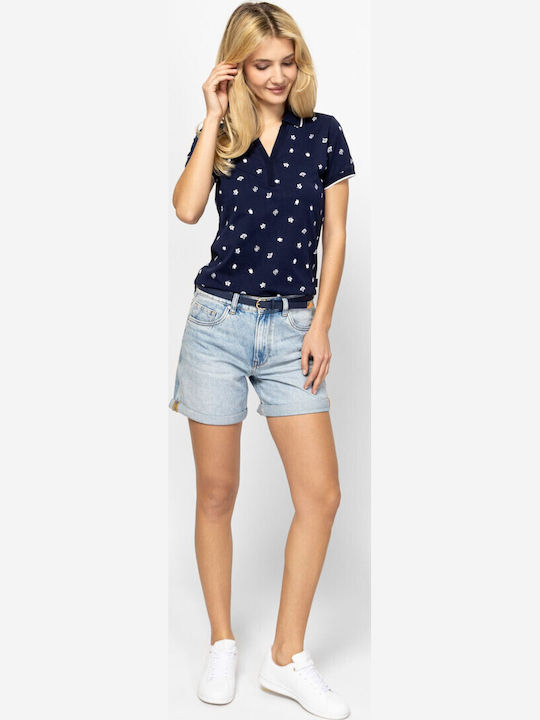 Women's Cotton Blouse Hibiscus