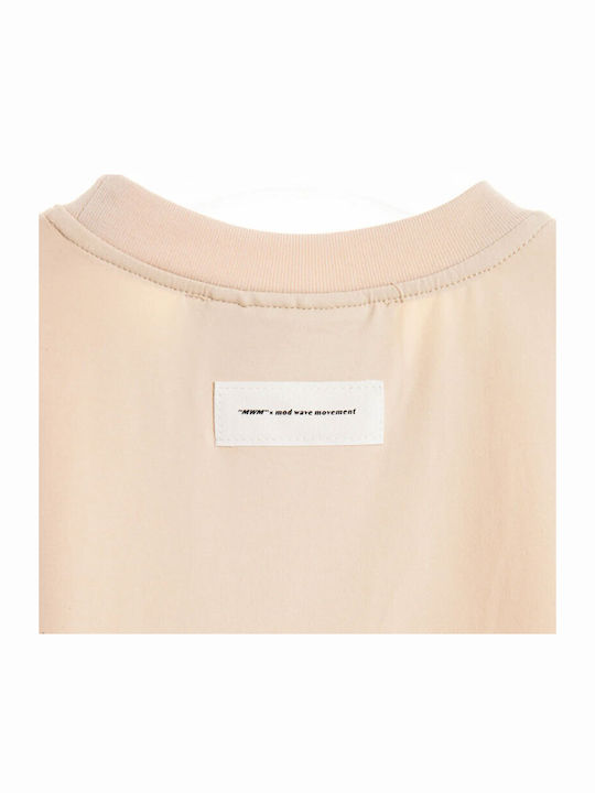 Women's Sleeveless Beige Blouse