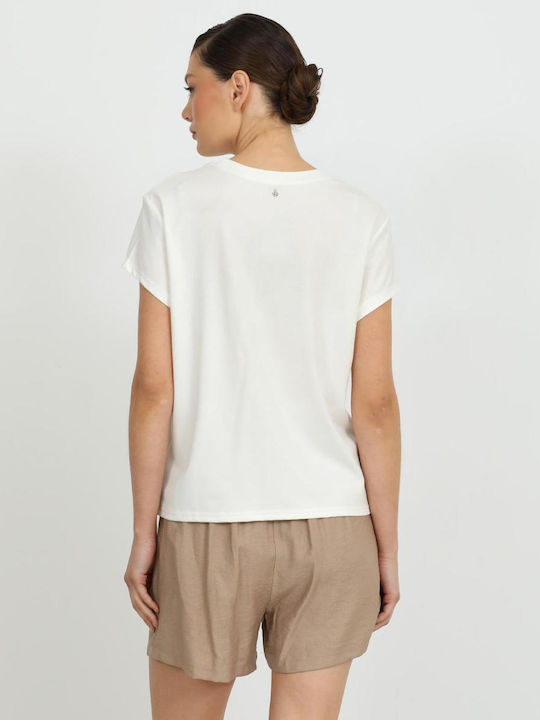 Γυναικείο Crop T-shirt Άσπρο