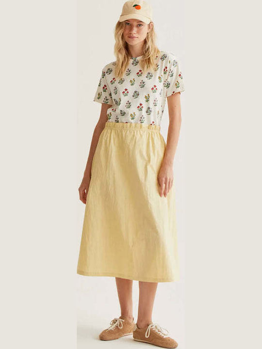 Women's T-shirt Floral Ecru