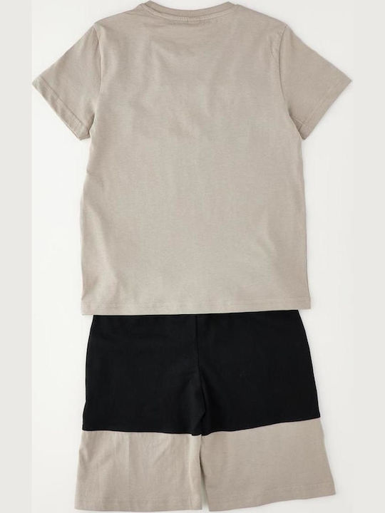 Kids Set with Shorts Summer 2 Pieces Beige