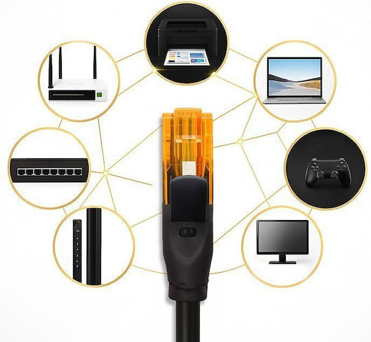 Qoltec U/UTP Cat.6 (Gigabit) Καλώδιο Δικτύου Ethernet 30m Μαύρο