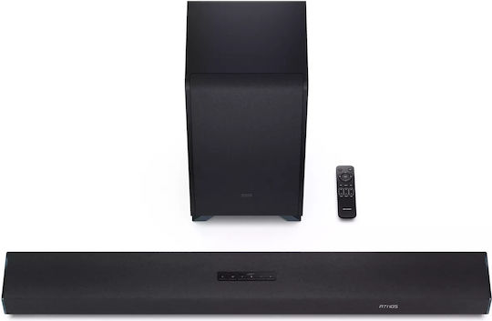 Sharp HT-SBW53121 Soundbar 3.1.2 Bluetooth και HDMI 182W με Ασύρματο Subwoofer Μαύρο