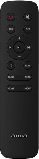 Aiwa Soundbar 2 Bluetooth and HDMI with Remote Control Black