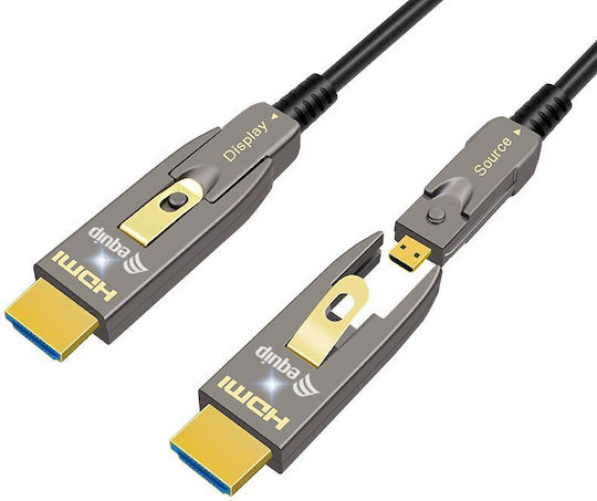Equip HDMI 2.1 Ultra High Speed 48Gbps 4K 120Hz HDR VRR Cable HDMI male - HDMI male 2.1m Γκρι