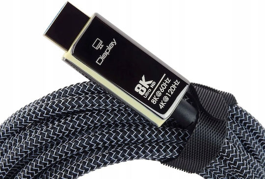 PremiumCord HDMI 2.1 Ultra High Speed 48Gbps 4K 120Hz HDR VRR Cable HDMI male - HDMI male 7m Μαύρο