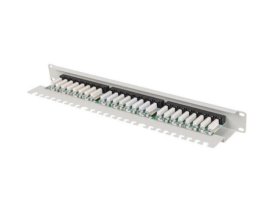 Lanberg Пач Панел 24 Порта 1U 19" Cat 5e UTP Сив PPU5-1124-S
