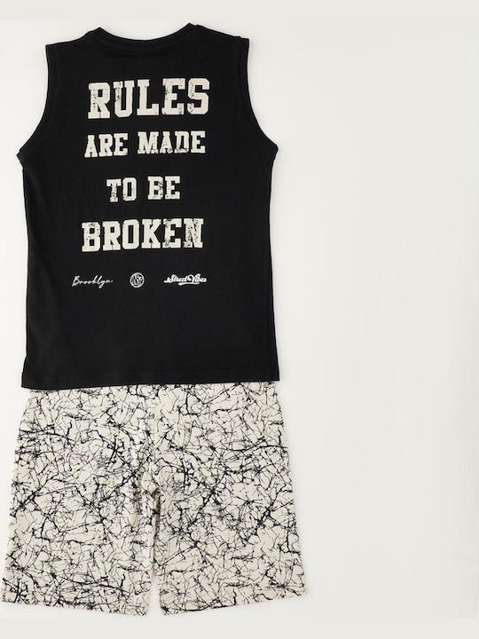Kids Set with Shorts Summer 2 Pieces Black