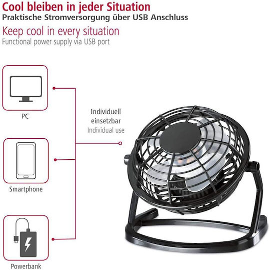 Ventilator USB Negru ZE1AK33QWS5C