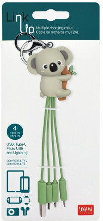 Legami Milano Link Up Regulär USB zu Blitzschlag / Typ-C,TC-TC / Micro-USB Kabel 1.8A 1m (UCC0011)