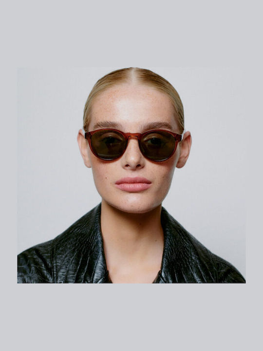A.Kjaerbede Marvin Sunglasses with Gold Acetate Frame and Green Lenses KL1708-7