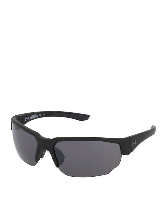 Under Armour Unisex Sunglasses with Black Plastic Frame and Black Lens UA 0012/S 003/M9