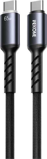 WK LED USB-C to Lightning Cable 35W Μαύρο 1.2m WDC-C15