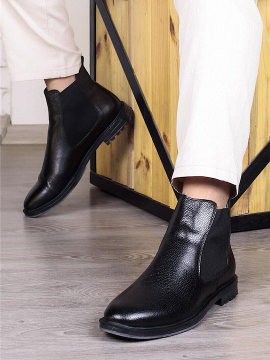 Leather Black Men's Boots