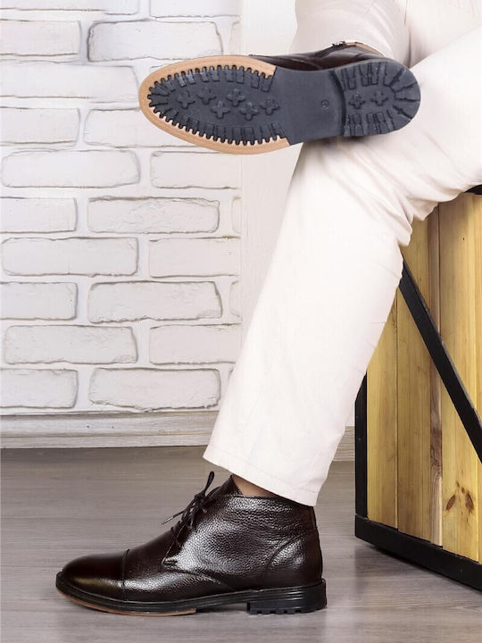 Herrenstiefel Braune Leder Casual