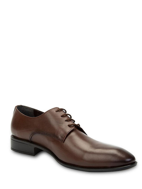 Herren Schuhe Braune Leder Geschnürt