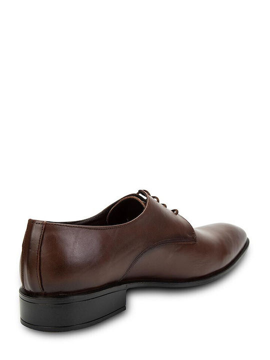 Herren Schuhe Braune Leder Geschnürt