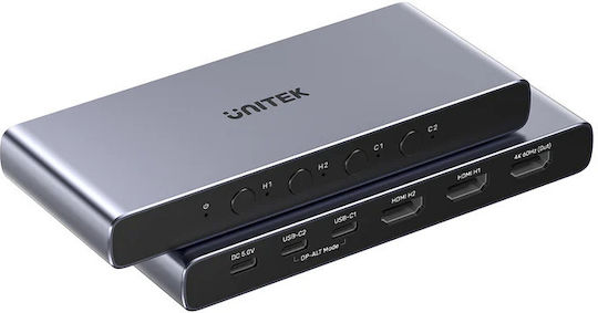Unitek V1313A KVM & Data Switch με HDMI / USB-C