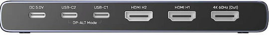 Unitek V1313A KVM & Data Switch με HDMI / USB-C