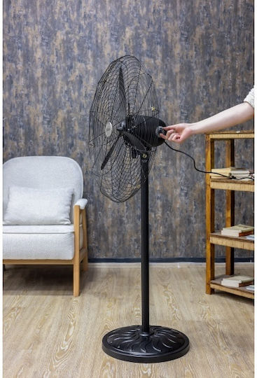 Zilan Ανεμιστήρας Ορθοστάτης 130W Διαμέτρου 68cm Μαύρος