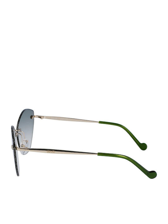 Liu Jo Women's Sunglasses with Gold Metal Frame and Gray Gradient Lens