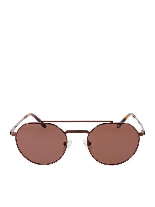 Funky Buddha Unisex Sunglasses with Gold Frame and Brown Polarized Lens FBS2057/001