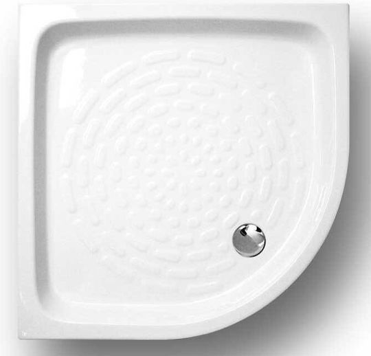 Gloria Ideale Halbkreisförmig Porzellan Dusche x80cm Weiß