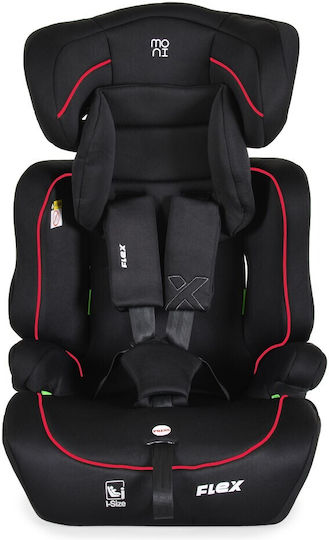 Moni Flex Καθισματάκι Αυτοκινήτου i-Size Black / Red Line 9-36 kg