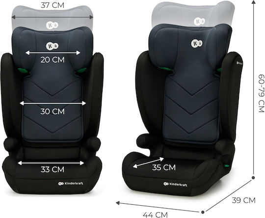 Kinderkraft I-Spark Baby Car Seat High-back Booster i-Size Black