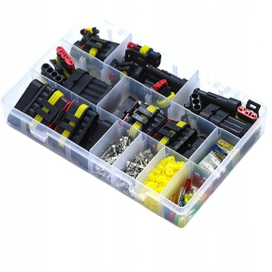 Set Terminale Conectori Etanșe 240 Bucăți Cutie Depozitare Plastic 19.5 × 13.1 × 4 Cm