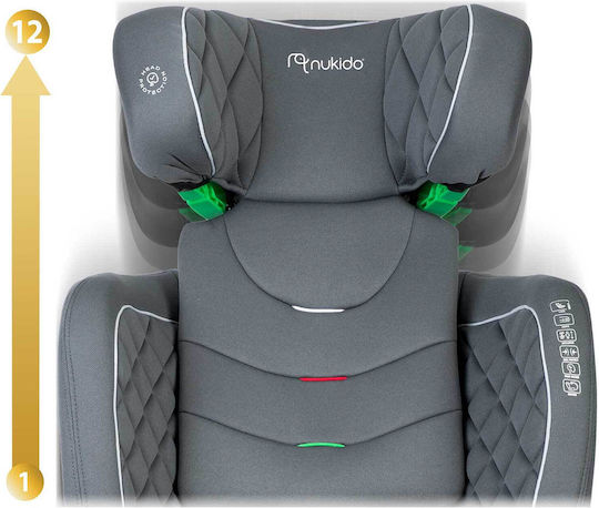 Nukido Louis Καθισματάκι Αυτοκινήτου i-Size με Isofix Gray 15-36 kg