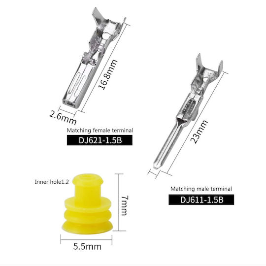 Set Terminale Conectori Etanșe 240 Bucăți Cutie Depozitare Plastic 19.5 × 13.1 × 4 Cm