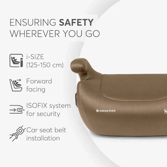 Kikka Boo i-Tip 2 Car Seat Booster i-Size with Isofix Beige
