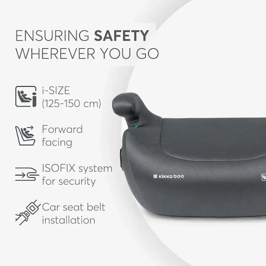 Kikka Boo I-Tip 2 Καθισματάκι Αυτοκινήτου Booster i-Size με Isofix Dark Grey