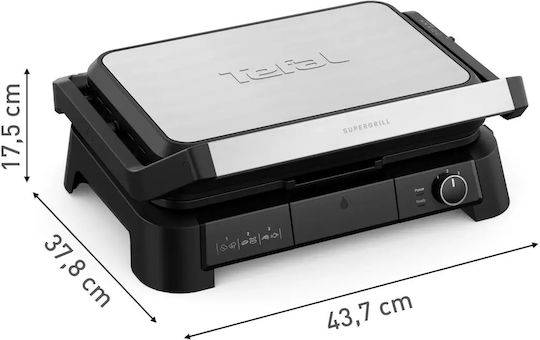 Tefal Supergrill 3In1 Xl Sandwichmaker Grill mit Abnehmbaren Platten 2200W Inox